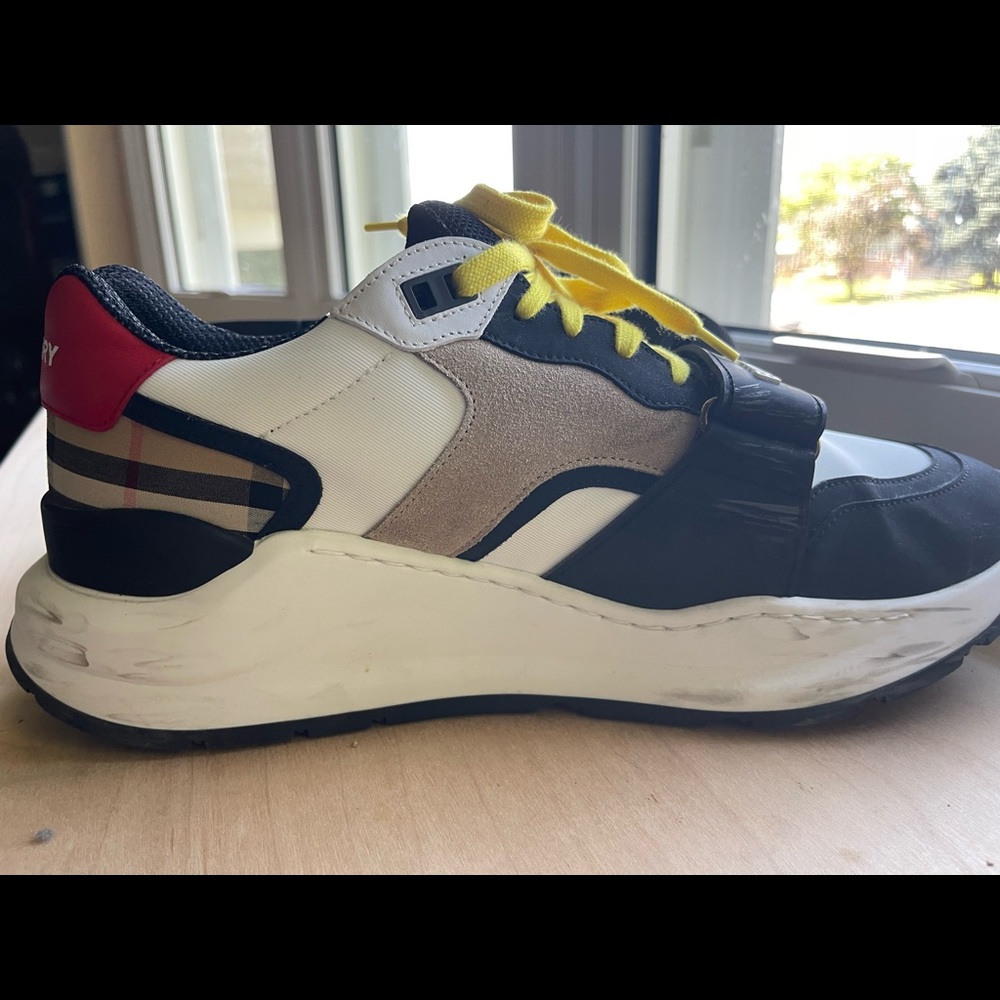 Burberry Nylon Suede Vinatge Check Sneakers